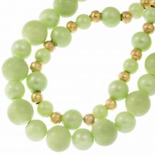 Bead Mix - Glass Beads (5 - 10 mm) Mix Color Lettuce Green (53 pcs)