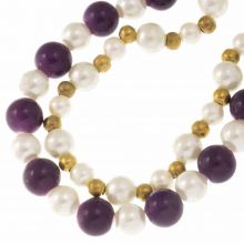 Bead Mix - Glass Beads (5 - 10 mm) Mix Color Tillandsia Purple (53 pcs)