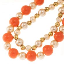 Bead Mix - Glass Beads (5 - 10 mm) Mix Color Orangeade (53 pcs)