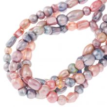 Bead Mix - Glass Beads (2.5 - 8 x 3.5 - 9 mm ) Pearl Pink (145 pcs)