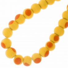 Glass Beads (9 - 9.5 mm) Lemon Multi Color (23 pcs)