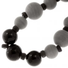 Bead Mix - Glass Beads (12 - 16 mm) Meteorite (11 pcs)