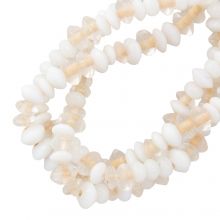 Bead Mix - Glass Beads (6 - 8 x 3 - 5 mm) Pale Ivory (125 pcs)