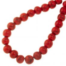 Glass Beads (8 mm) Aurora Red (23 pcs)