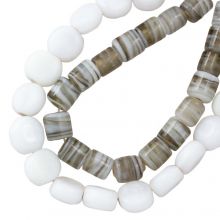 Bead Mix - Glass Beads (7 - 9 x 6 - 10 mm) Alfalfa (47 pcs)