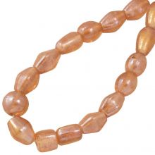 Bead Mix - Glass Beads (5 - 15 x 7 - 11 mm) Peach Bloom (16 pcs)