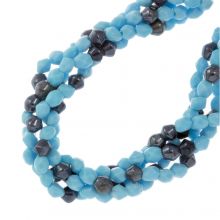 Bead Mix - Glass Beads (4 - 5 mm) Sky Blue (160 pcs)