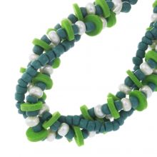 Bead Mix - Glass Beads (4 - 8 x 2 - 4 mm) Tropical Rainforest (195 pcs)