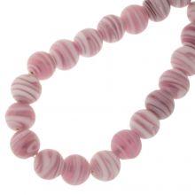 Glass Beads (10 - 11 mm) Heather Rose (20 pcs)