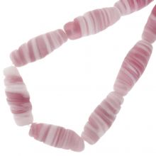 Glass Beads (21 - 22 x 8 - 10 mm) Grape Nectar (8 pcs)