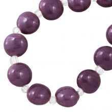 Glass Beads (12 - 14 x 6.5 - 9 mm) Plum (12 pcs)