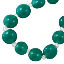 Glass Beads (12 - 14 x 6.5 - 9 mm) Lush Meadow (12 pcs)