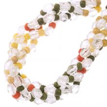 Bead Mix - Seed & Glass Beads (7 x 4.5 mm)  Mix Color Vintage (84 pcs)