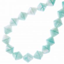 Glass Beads (10 x 9 mm) Ocean Wave (18 pcs)