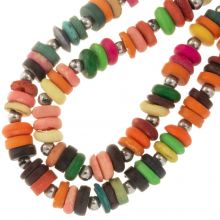 Bead Mix - Bone Beads (8 x 3 mm) Happy Color Mix (85 pcs)