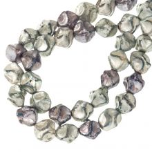 Bead Mix - Glass Beads (10 x 11 mm) Icy Metallics (34 pcs)