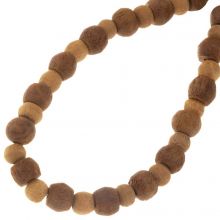 Wooden Beads (6 - 8 x 4.5 - 7 mm) Coco Shell (32 pcs)