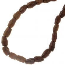 Wooden Beads (6 - 8.5 x 4.5 - 5.5 mm) Toffee (25 pcs)