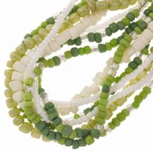 Bead Mix - Seed Beads (2 - 4 mm) Mix Color Green Glow (940 pcs)