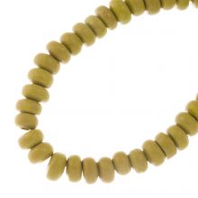 Ceramic Beads  (8 - 9 x 4 - 5 mm) Ecru Olive (37 pcs)