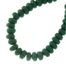 Ceramic Beads  (8 - 9 x 4 - 5 mm) Jasper Green (37 pcs)