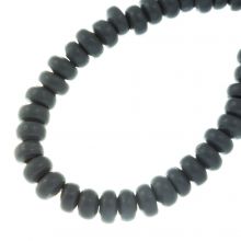 Ceramic Beads  (8 - 9 x 4 - 5 mm) Castlerock Grey (37 pcs)