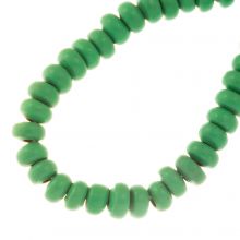 Ceramic Beads  (8 - 9 x 4 - 5 mm) Gumdrop Green (37 pcs)