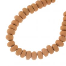 Ceramic Beads  (8 - 9 x 4 - 5 mm) Peach Nougat (37 pcs)