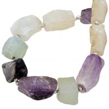 Bead Mix - Gemstone Beads (12 - 27 x 11 - 19 mm) Amethyst Joy (8 pcs)