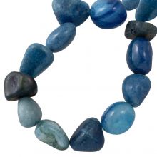Bead Mix - Gemstone Beads (12 - 17 x 10 - 15 mm) Mykonos Blue (12 pcs)