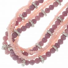Bead Mix - Seed & Glass Beads (2 - 6 mm) Mix Color Antique Pink (1200 pcs)