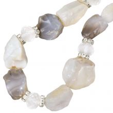 Bead Mix - Glass Beads & Gemstone (9 - 22 x 10 - 22 mm) Fallen Rock (10 pcs)
