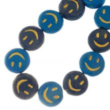 Ceramic Beads Smiley (17 x 6 mm) Ocean Mix (11 pcs)