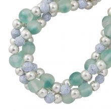 Bead Mix - Glass Beads (5 - 8 mm) Powder Blue (90 pcs)