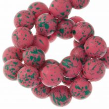 Czech Speckled Glass Beads (6 mm) Tea Rose (25 pcs)