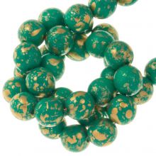 Czech Speckled Glass Beads (6 mm) Arcadia (25 pcs)