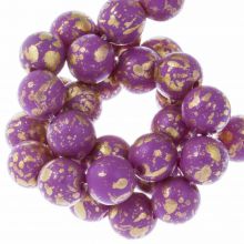 Czech Speckled Glass Beads (6 mm) Dahlia Mauve (25 pcs)