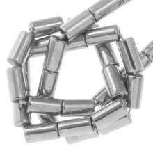 Electroplated Glass Beads (5 x 2.5 mm) Platinum (75 pcs)