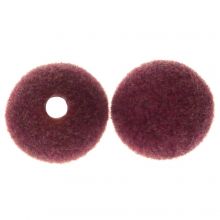 Fuzzy Acrylic Beads (8 mm) Burgundy (10 pcs)