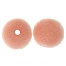 Fuzzy Acrylic Beads (8 mm) Salmon Pink (10 pcs)