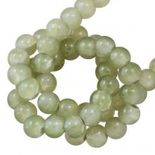 Crackle Glass Beads (4 mm) Dark Khaki (220 pcs)