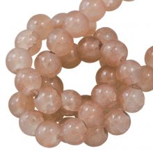 Crackle Glass Beads (6 mm) Wheat (140 pcs)