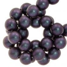 Czech Glass Beads Metallic Mat (4 mm) Orchid Aqua (50 pcs)