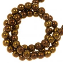 Electroplated Glass Beads (2 mm) Copper (170 pcs)