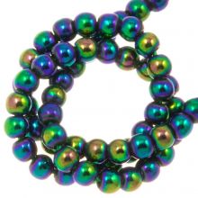 Electroplated Glass Beads (2 mm) Multi Color Blue (170 pcs)