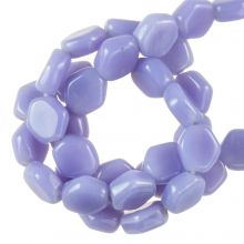Glass Beads Hexagon (6 x 5 x 2.5 mm) Lavender (37 pcs)