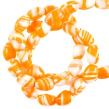 Glas Beads Monalisa (7 x 4.5 mm) Blazing Orange (32 stuks)