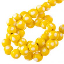 Glass Beads Lampwork Dots (8 x 9 mm) Goldenrod (25 pcs)