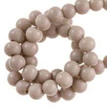 Glass Beads Mat (6 mm) Warm Taupe (75 pcs)