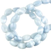 Glass Beads Monalisa  (7 x 4.5 mm) Soft Pastel Blue (32 pcs)